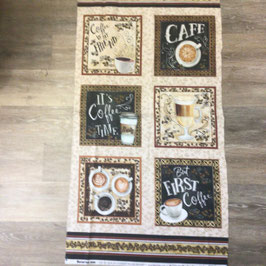 Patchwork-Panel Kaffee