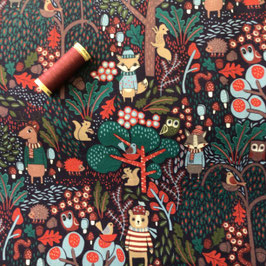 French Terry "In the woods" Waldtiere