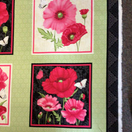 Patchwork- Panel Mohnblumen Poppies