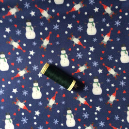 Patchworkstoff Lewis & Irene Schneemänner und Wichtel
