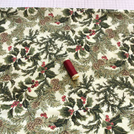 Patchwork-Stoff Ilex und Zweige