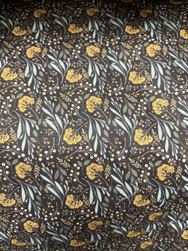 Baumwollstoff " Garden of Dreams "anthrazit