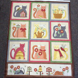 Patchwork- Panel Katzen Wooly Cats