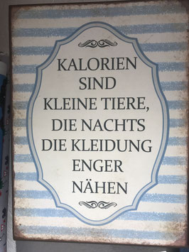 Blechschild mit witzigem Spruch