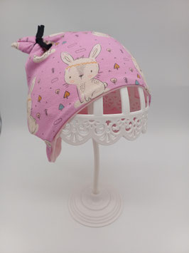 Öhrchenmütze ku 46-48 hase rosa