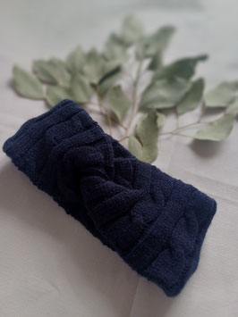 Stirnband mit strickstoff blau ku 49-55