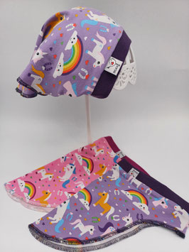 einhorn kopftuch lila & rosa