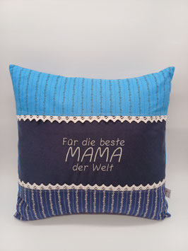 für die beste mama der welt blau