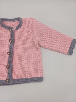 strickjacke rosa/grau
