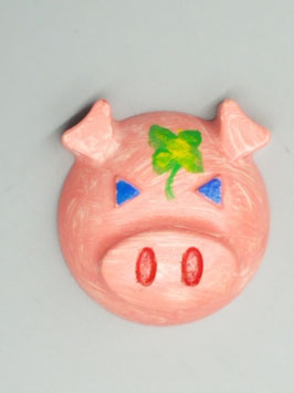 Glücksschwein - Kühlschrankmagnet mit Spruchkarte