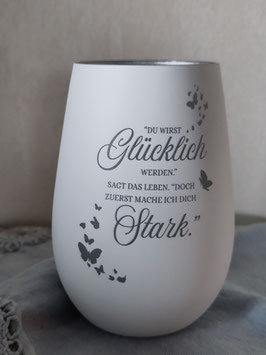 Windlicht Du wirst glücklich....
