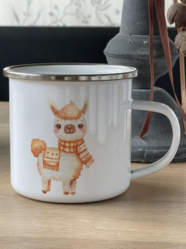 Emaille-Becher mit Alpakamotiv Kinder 6