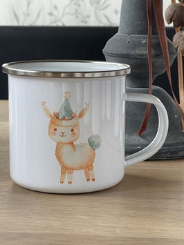 Emaille-Becher mit Alpakamotiv Kinder 4