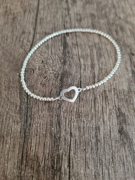925er Silber Armband mit Herz