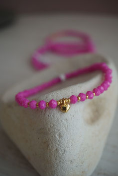 Glitzer mit Herz in knallpink