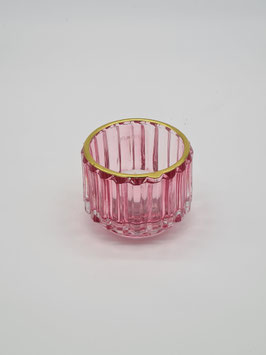 Candle Holder Pink with gold