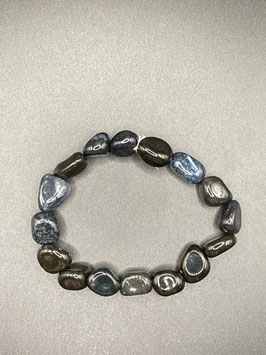 Onyx Nugget Armband, ca. 10 x 8 mm Nuggets,  20 cm lang, elastisch Stretchband - ohne Deko
