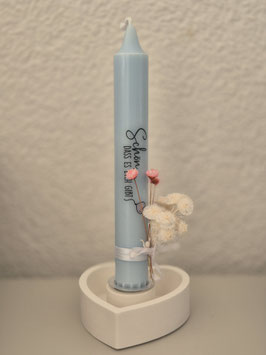 Kerze mit Kermik Kerzenhalter Herz Art.4768