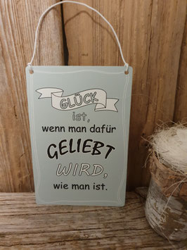 Spruchschild Glück