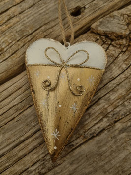 Hänger Herz 7,6x11cm gold Art.4080