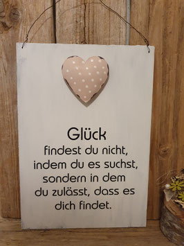 Spruchschild "Glück"