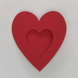 Passepartout-Basic, großes Herz rot 8x9,5cm (Ausschnitt: 4x4,5cm)