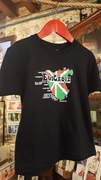 Camiseta "EusCádiz" Niño color negro