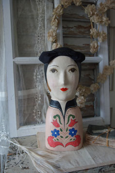 Shabby: Dekorative Marotte / Pappmascheekopf