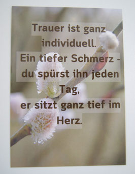 "Tiefer Schmerz" - Postkarte