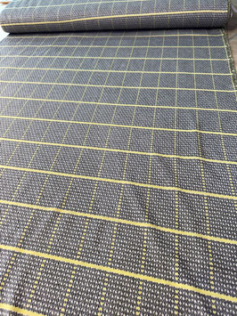Jacquard-Jersey Karo Zitronengelb