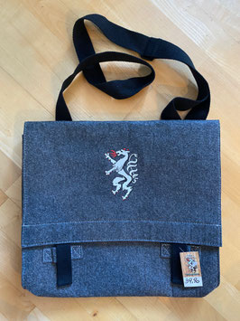 Steirer UMHÄNGE-TASCHE Filz - Steiermark Panther DUNKELGRAU Business