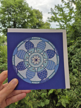 KG12 DUBBELE KAART VISSEN MANDALA (MET ENVELOP) - KLEURRIJK GELUK