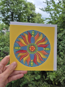 MANDALA KAART (DE ZON) - KLEURRIJK GELUK