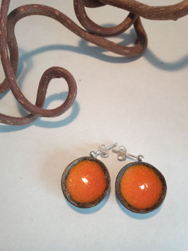 grandes boucles d'oreilles pendantes "magma", supports en argent 925