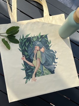 Tote Polyester « Love in Blue »