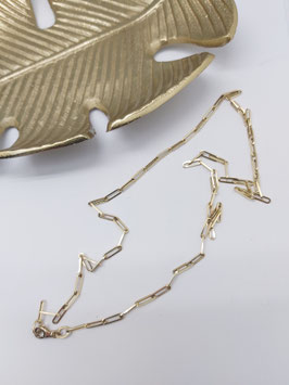 collier 60 cm paperclip 14 krt goud