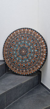 Mandala braun-blau mit Amazoniten