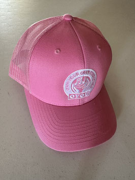 OYOU Embroidered Premium Pink Cap W/Mesh Snap Back