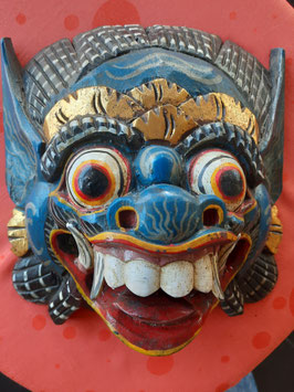 Barong Maske / blau (mit Aufhänger)