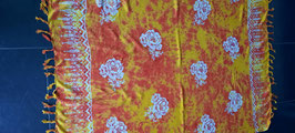 Sarong (11) Gelb/orange/weiss Blumenmotiv