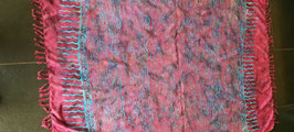 Sarong (13) Bordeaux/türkis gemustert