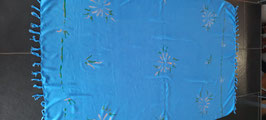 Sarong (12) Blau Blumenmotiv