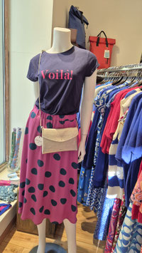 Shirt navy, VOILA neon pink