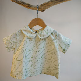 Blouse 'feuilles' BIO pour enfant 0 à 4 ans