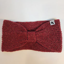 Bandeau torsade RECYCLÉ  'bordeaux' pour femme