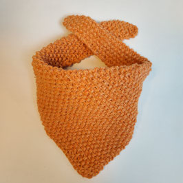 Bavoir bandana RECYCLÉ 'orange corail' pour enfant