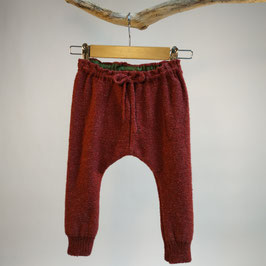 Pantalon 'bordeaux' jersey envers RECYCLÉ pour enfant 0 à 4 ans
