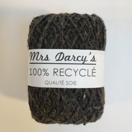 Pelote qualité soie RECYCLÉE 'brun poivre'