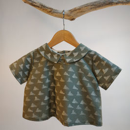 Blouse 'nuages blancs' BIO pour enfant 0 à 4 ans