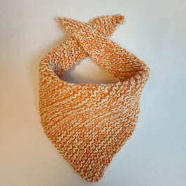 Bavoir bandana RECYCLÉ 'orange chiné' pour enfant